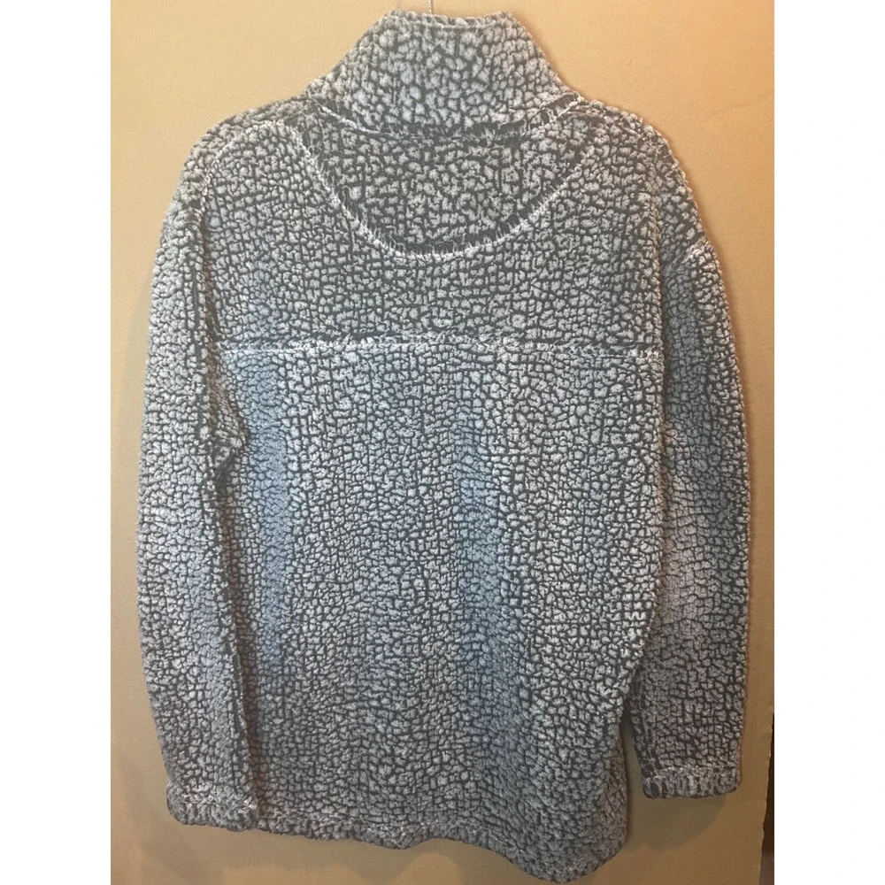Boxercraft Sherpa Pullover Women Large Gray Excellent Quarter Zip Fleece Cozy - Picture 4 of 5